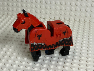LEGO® Horse Barding, Armor Red w/ Black Dragons, 13744pb01 LEGO® Animals LEGO®