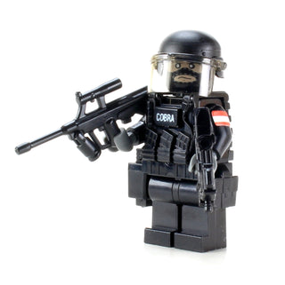 EKO COBRA Austrian Police Tactical Officer Custom Minifigure, BB18 Custom minifigure Battle Brick