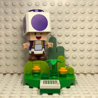 Purple Toad, char05-3 Minifigure LEGO® Complete with stand and accessories  