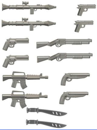 Modern Weapons Metal Grey Pack Custom, Accessory BigKidBrix   