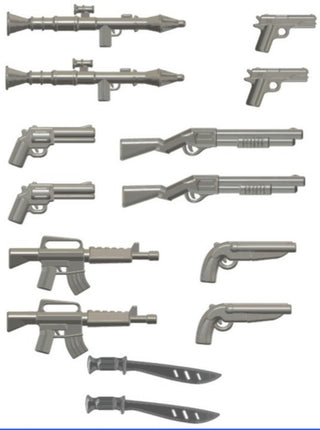 Modern Weapons Metal Grey Pack Custom, Accessory BigKidBrix