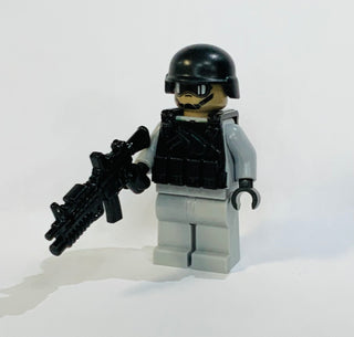 Gray Army Custom Minifigure Custom minifigure Battle Brick   