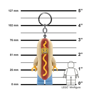 LEGO® Hot Dog Man Keychain LED Light 3” Keychain LEGO®