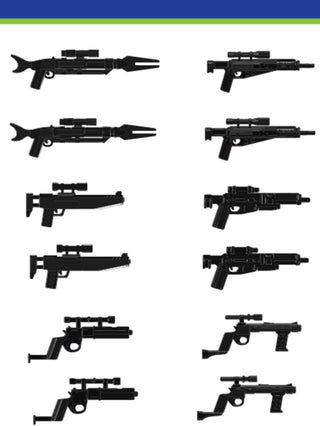 Mando Hunter Rifle Black Blaster Pack Custom, Accessory BigKidBrix