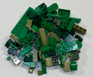 Brand New, Unused Bulk Basic LEGO® Pieces by color Bulk LEGO® Shades of Dark Green - 2.5ozs