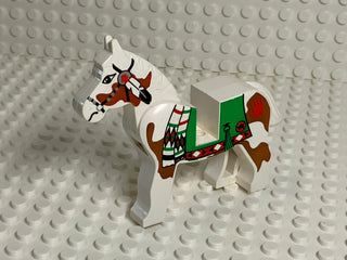 White Painted LEGO® Horse, Native American Style LEGO® Animals LEGO® Without Saddle