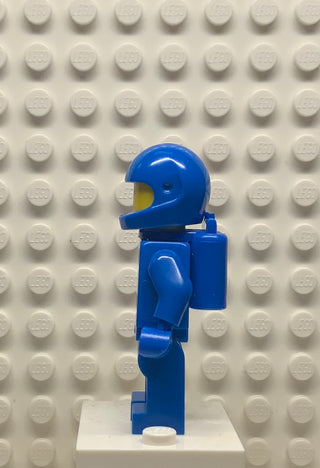 Classic Space-Blue with Air Tanks and Motorcycle Helmet, Brown Eyebrows (Reissue), sp004new2 Minifigure LEGO®