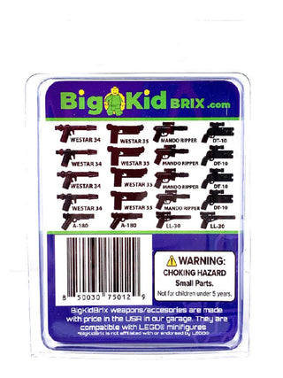 Mando Hunter Black Blaster Pack Custom, Accessory BigKidBrix