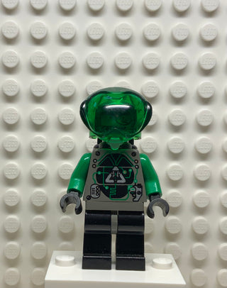 Insectoids Zotaxian Alien - Male, Gray and Green with Green Circuits and Silver Panels (Techno Leon), sp024 Minifigure LEGO®
