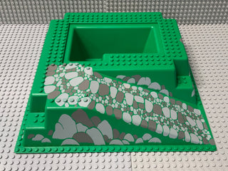32x32 Raised Baseplate W/ Ramp & Pit, Gray/Gray Pattern 2552px6 LEGO® Part LEGO®   