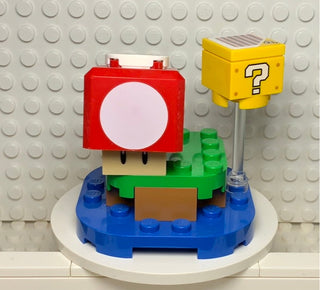 Super Mushroom, mar0061 Minifigure LEGO® Complete with stand and accessories  