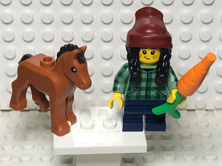 Horse and Groom, col22-5 Minifigure LEGO® Complete with stand and accessories
