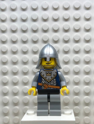 Fantasy Era, Crown Knight Scale Mail with Crown, Helmet with Neck Protector, Smirk and Stubble Beard, cas342 Minifigure LEGO®