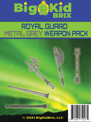 Royal Guard Metal Grey Weapon Pack Custom, Accessory BigKidBrix