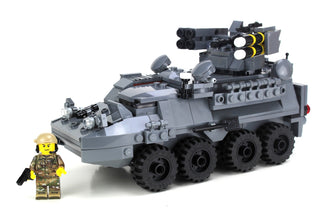 SHORAD Army Stryker APC Building Kit Battle Brick