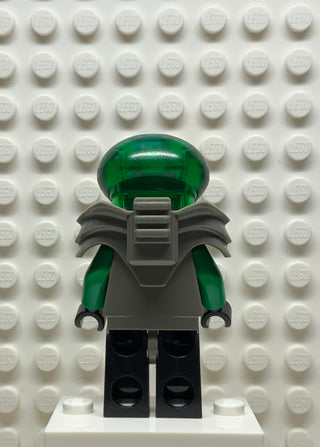 Insectoids Zotaxian Alien - Male, Gray and Green with Green Circuits and Silver Hoses, with Dark Gray Armor (Danny Longlegs / Corporal Steel), sp030 Minifigure LEGO®