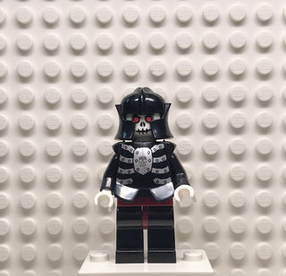 Fantasy Era, Skeleton Warrior 4, White, Black Breastplate and Helmet, Dark Red Hips and Black Legs, cas330 Minifigure LEGO®