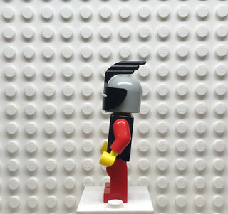 Classic Knights Tournament Knight Black, Red Legs with Black Hips, Light Gray Helmet, Black Visor, cas007 Minifigure LEGO®
