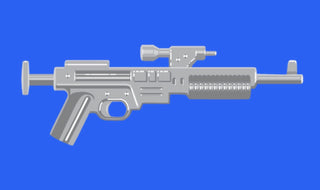 Custom Star Wars A280 Blaster For LEGO Minifigures. Custom, Accessory BigKidBrix Metallic Silver