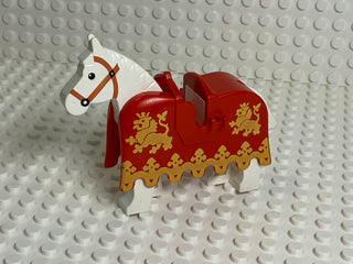 LEGO® Horse Barding, Armor Red w/ Yellow Lions, 2490px3 LEGO® Animals LEGO®