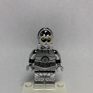 Protocol Droid Limited Edition Chrome Silver Custom Printed & Inspired Lego Star Wars Minifigure Custom minifigure BigKidBrix