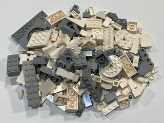 Brand New, Unused Bulk Basic LEGO® Pieces by color Bulk LEGO® White & Light Bluish Gray - 6ozs