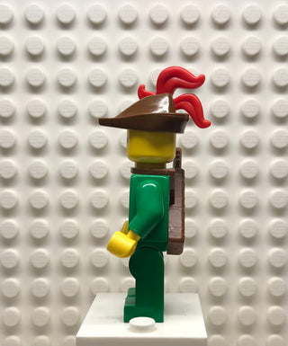 Forestman, Pouch, Brown Hat, Red 3-Feather Plume, Quiver, cas320 Minifigure LEGO®