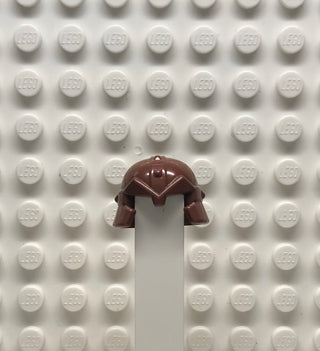 Minifigure, Headgear Helmet Castle with Cheek Protection and Studded Bands, Lego Part Number 60748 Reddish Brown Part LEGO®   