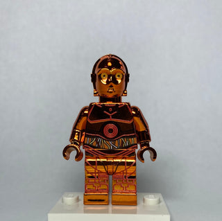 Protocol Droid Limited Edition Chrome Orange Custom Printed & Inspired Lego Star Wars Minifigure Custom minifigure BigKidBrix