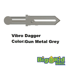 Custom Vibro Dagger For LEGO Minifigures. Custom, Accessory BigKidBrix Grey