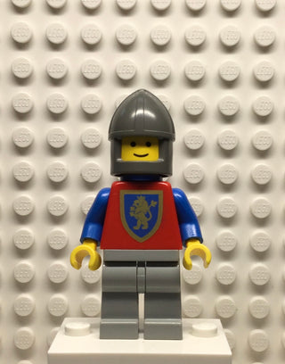Crusader-Lion, Light Gray Legs, Dark Gray Chin-Guard, Blue Plastic Cape, cas116 Minifigure LEGO®