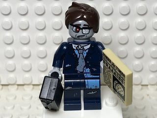 Zombie Businessman, col14-13 Minifigure LEGO® Complete with stand and accessories  