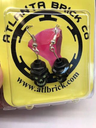 LEGO® Black Skull Skeleton Head Earrings Blings United Brick Co®