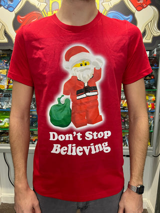 Don't Stop Believing Holiday Premium T-shirt T-Shirt Atlanta Brick Co Youth Large Red 
