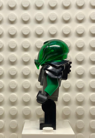 Insectoids Zotaxian Alien - Male, Gray and Green with Green Circuits and Silver Hoses, with Black Armor (Danny Longlegs / Corporal Steel), sp027 Minifigure LEGO®