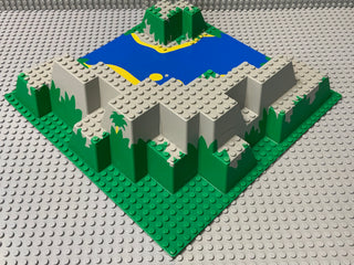 32x32 Raised Baseplate Canyon w/ Blue & Yellow Stream Pattern 6024px2 LEGO® Part LEGO®