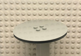 8x8 Tile Round with 4 Studs in Center, Lego® Part Number 6177 Light Gray Part LEGO® Little or no Scuffing  