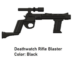 Custom Star Wars Death Watch Blaster For LEGO Minifigures. Custom, Accessory BigKidBrix Black  