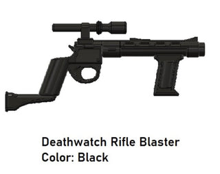 Custom Star Wars Death Watch Blaster For LEGO Minifigures. Custom, Accessory BigKidBrix Black