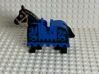 LEGO® Horse Barding, Armor Black & Blue w/ Dragons, 2490px2 LEGO® Animals LEGO®