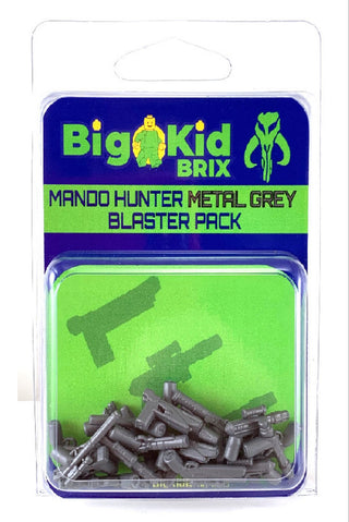 Mando Hunter Metal Grey Blaster Pack Custom, Accessory BigKidBrix