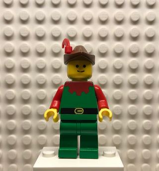 Forestman, Red, Brown Hat, Red Feather, cas139 Minifigure LEGO®