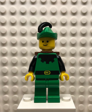 Forestman, Black, Green Hat, Black Feather, D-Basket, cas131a Minifigure LEGO®   