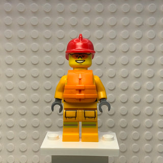 Fire - Bright Light Orange Suit, Life Jacket, cty0974 Minifigure LEGO®