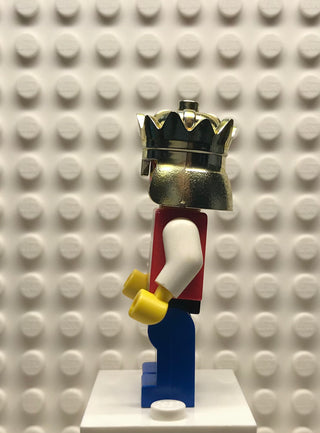 Royal Knights, King, Chrome Gold Crown, Lion Crest, Black Hips, Blue Legs, cas552 Minifigure LEGO®