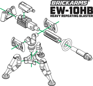 BRICKARMS EW-10HB Heavy Repeating Blaster Custom Weapon Brickarms