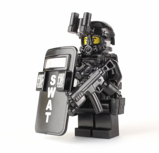 SWAT Police Pointman Custom Minifigure, BB50 Custom minifigure Battle Brick