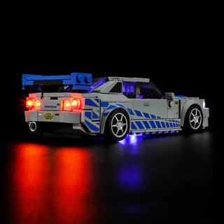 Light Kit For 2 Fast 2 Furious Nissan Skyline GT-R (R34), 76917 Light up kit Lightailing