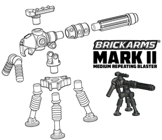 BrickArms Mark II Medium Repeating Blaster Custom Weapon Brickarms   
