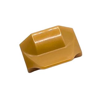 Slope, Curved 1 x 2 x 2/3 Wing End, Part# 47458 Part LEGO® Pearl Gold